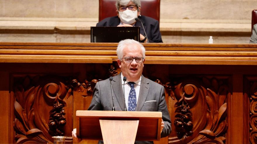 Eduardo Cabrita, ministro de Administración Interna, en el debate del Parlamento nacional este jueves