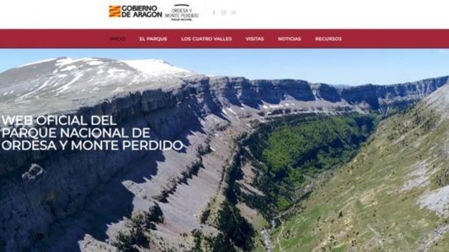 Un nombre poco reconocible y 160.000 euros de inversión: críticas a la nueva web del Parque Nacional de Ordesa