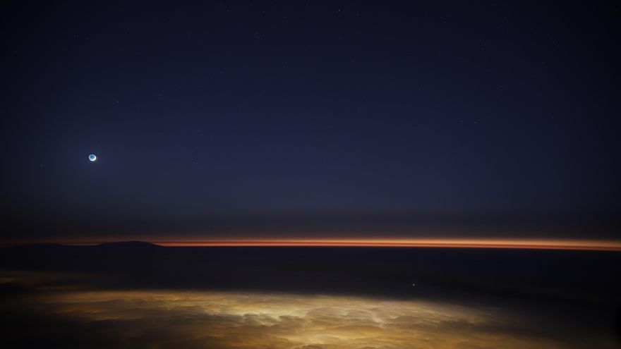 Anochecer en Tenerife visto desde el Parque Nacional del Teide