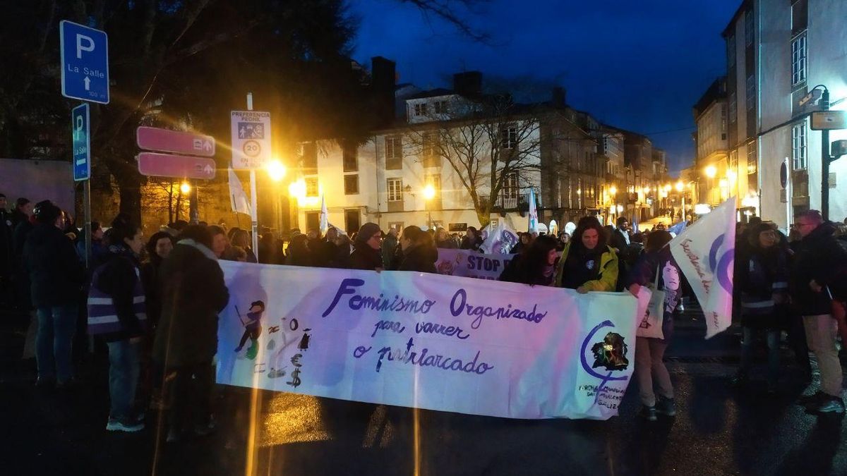 Manifestación en Santiago de Compostela.