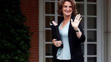 Teresa Ribera entando en La Moncloa.