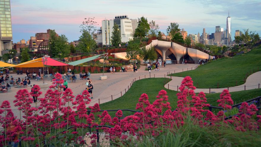 Puesta de sol en Little Island.