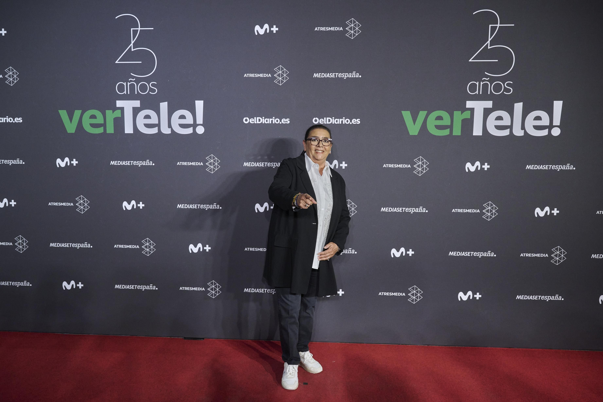 María del Monte en la fiesta 25 aniversario de verTele