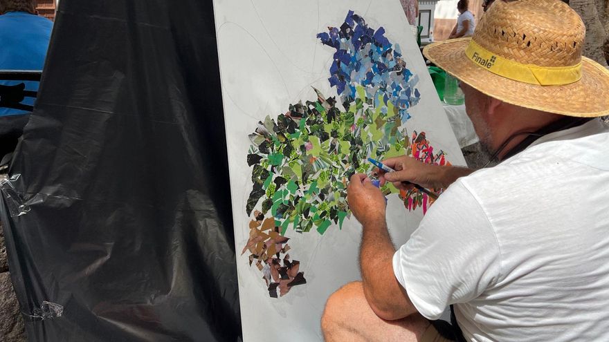 Una de las creaciones hechas en Agaete este domingo