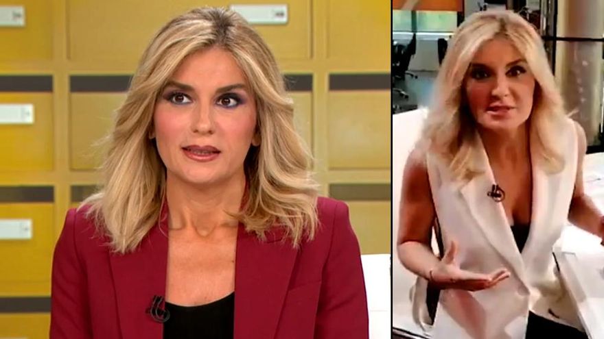 Sandra Golpe explica en 'Zapeando' por qué siempre está mirando a su derecha entre vídeo y vídeo de 'Antena 3 Noticias'