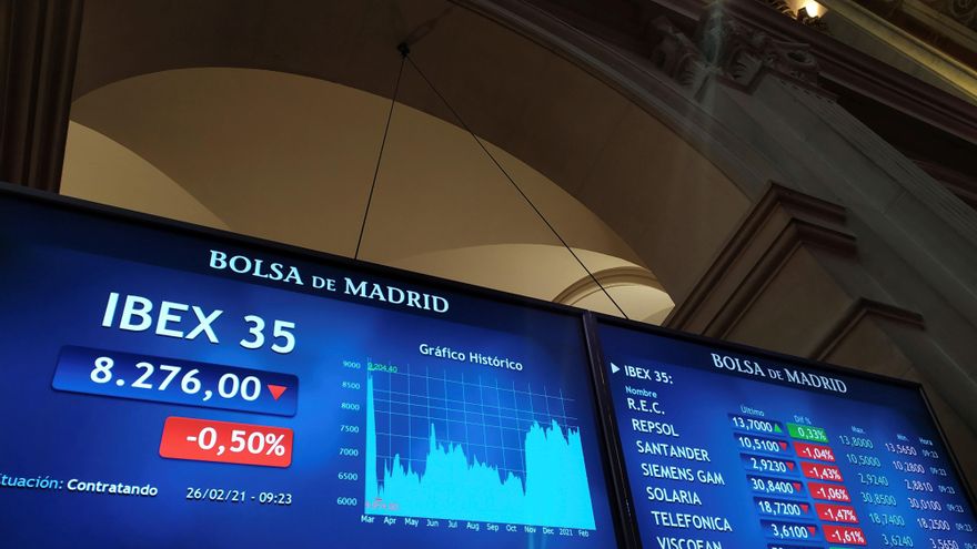 La Bolsa española cae un 1,1 % en la sesión pero sube un 6 % en febrero