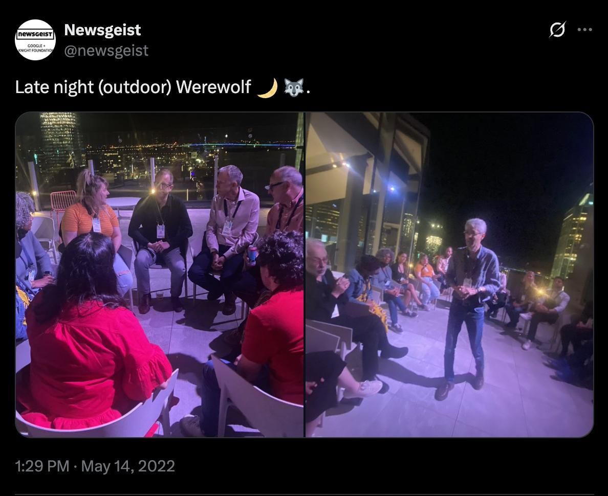 Jugando al Werewolf.