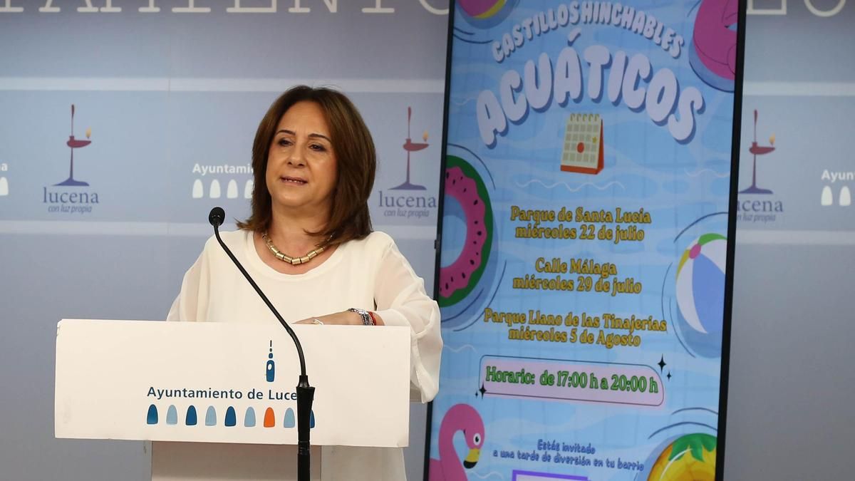 Presentación de las fiestas acuáticas en barrios de Lucena.