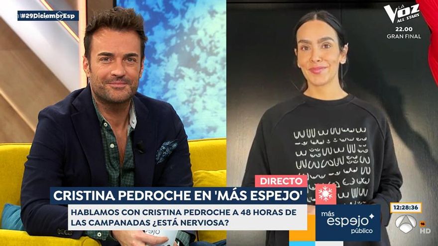 Cristina Pedroche afea la cobertura de 'Espejo Público' sobre su vestido: "Parece que queréis desvelar el secreto"