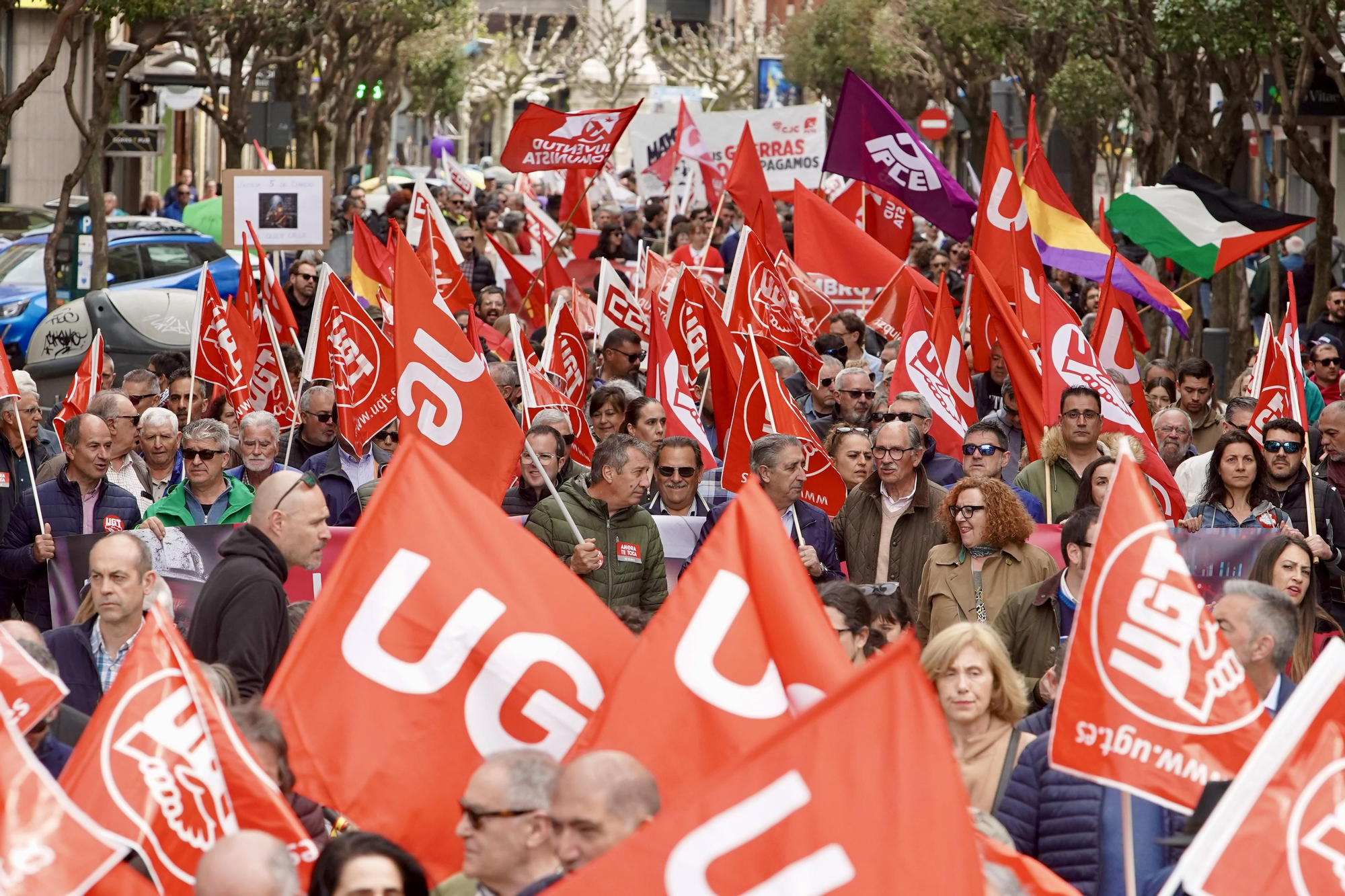 Manifestación del 1 de mayo en la ciudad de León