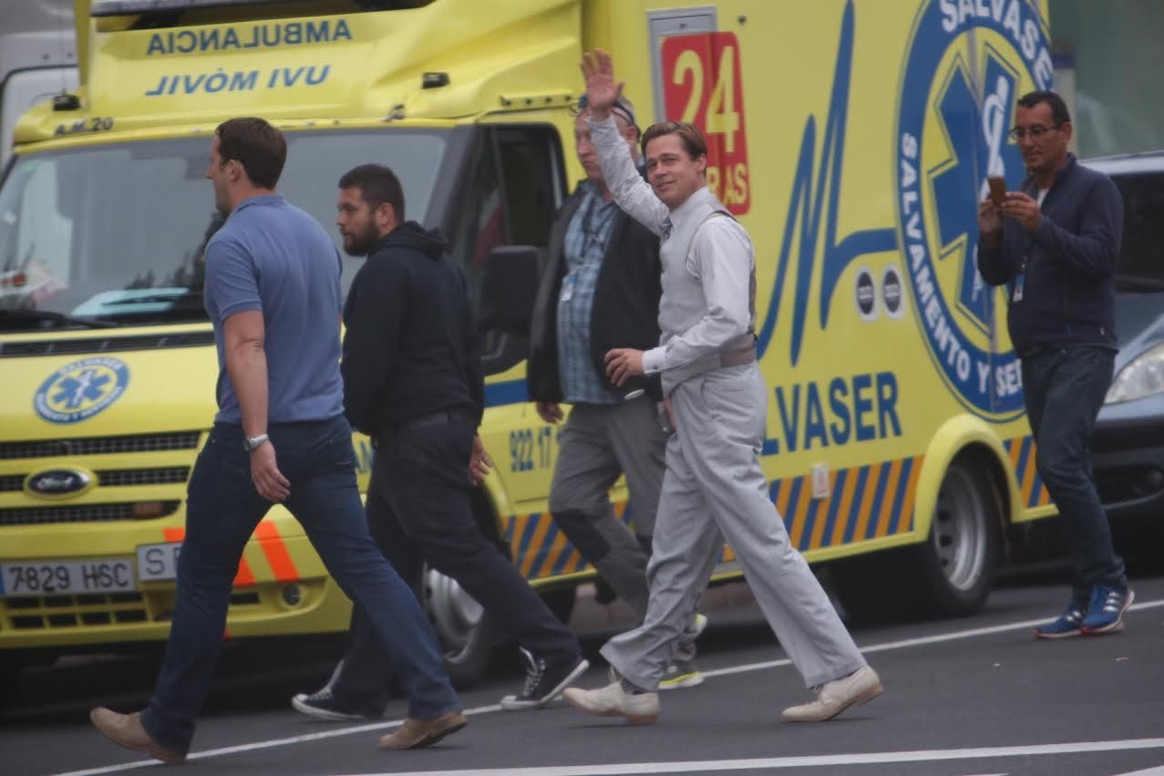 Brad Pitt, en la Plaza de Manuel Becerra. (ALEJANDRO RAMOS)