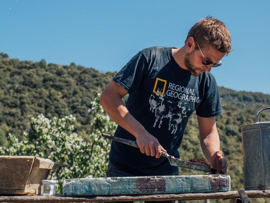 David Garcés trabajando