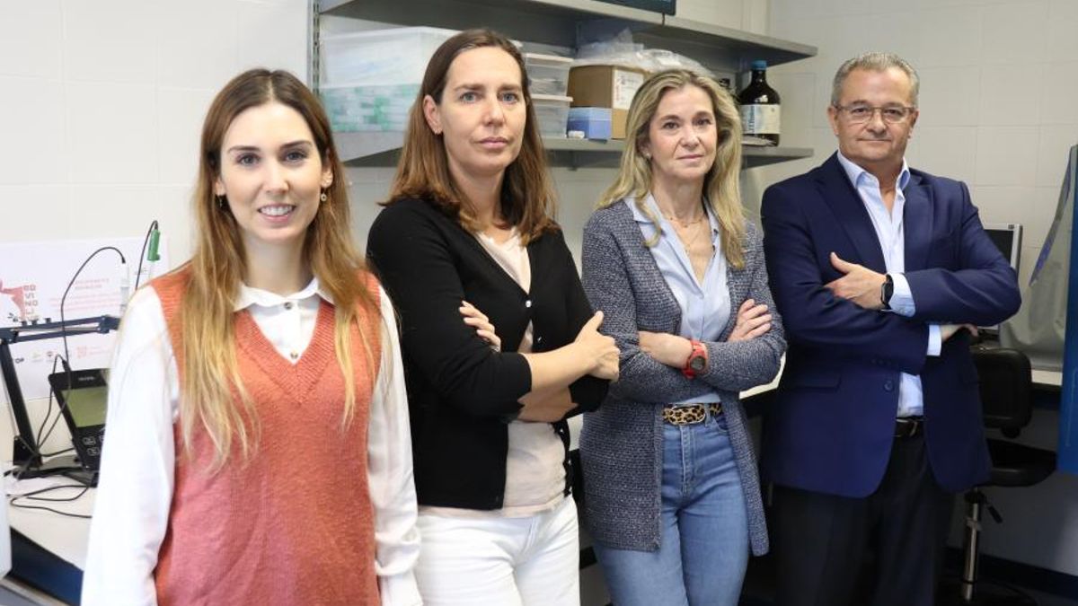 El equipo que ha llevado a cabo la investigación. De izquierda a derecha, Maite Sánchez, Carmen Avilés, Montserrat Vioque y Rafael Gómez.