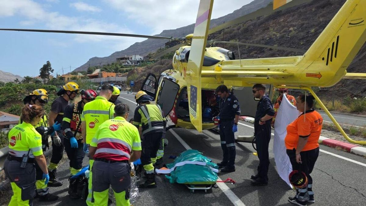 Dos accidentes de moto en Mogán con heridos graves en apenas tres horas