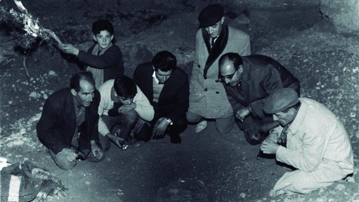 Lloc exacte de la troballa, el 1963.