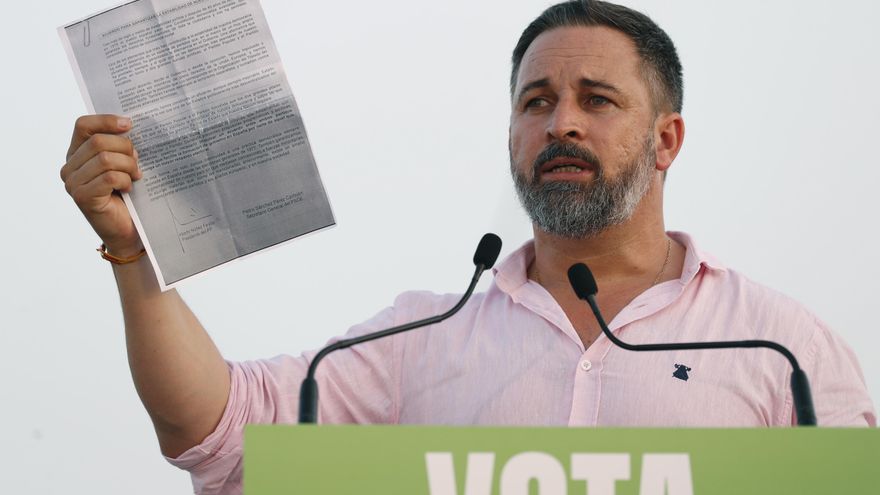 El líder de Vox, Santiago Abascal, este martes, en Málaga. EFE/ Jorge Zapata