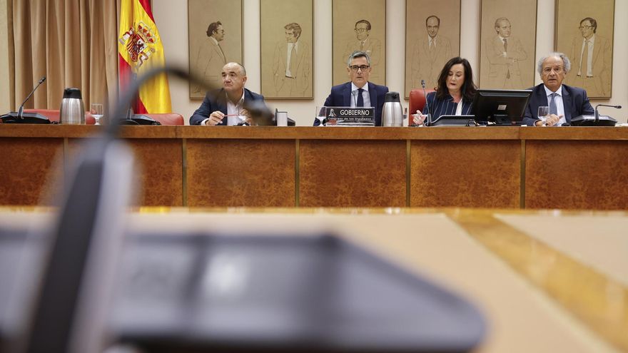 El ministro de Justicia, Felix Bolaños, comparece en el Congreso.