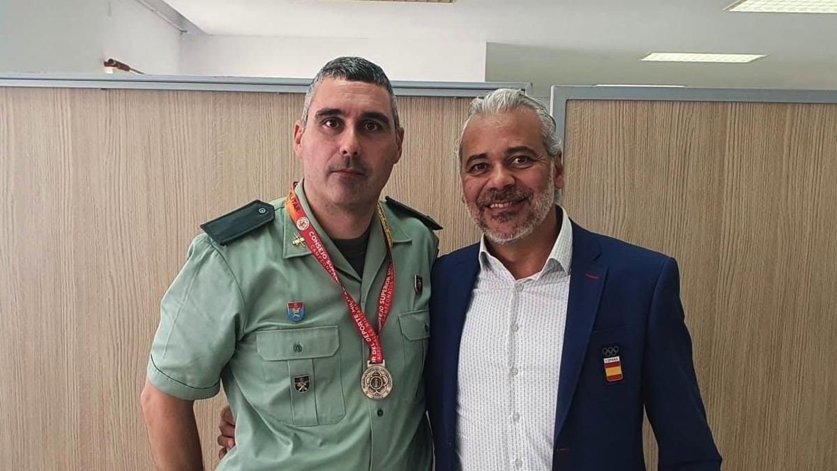 El Guardia Civil y tirador de esgrima José Leandro Vidales. Fernández