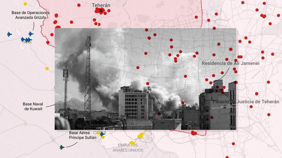 Los mapas de una guerra que se extiende: el impacto del ataque de EEUU e Israel contra Irán alcanza a 13 países