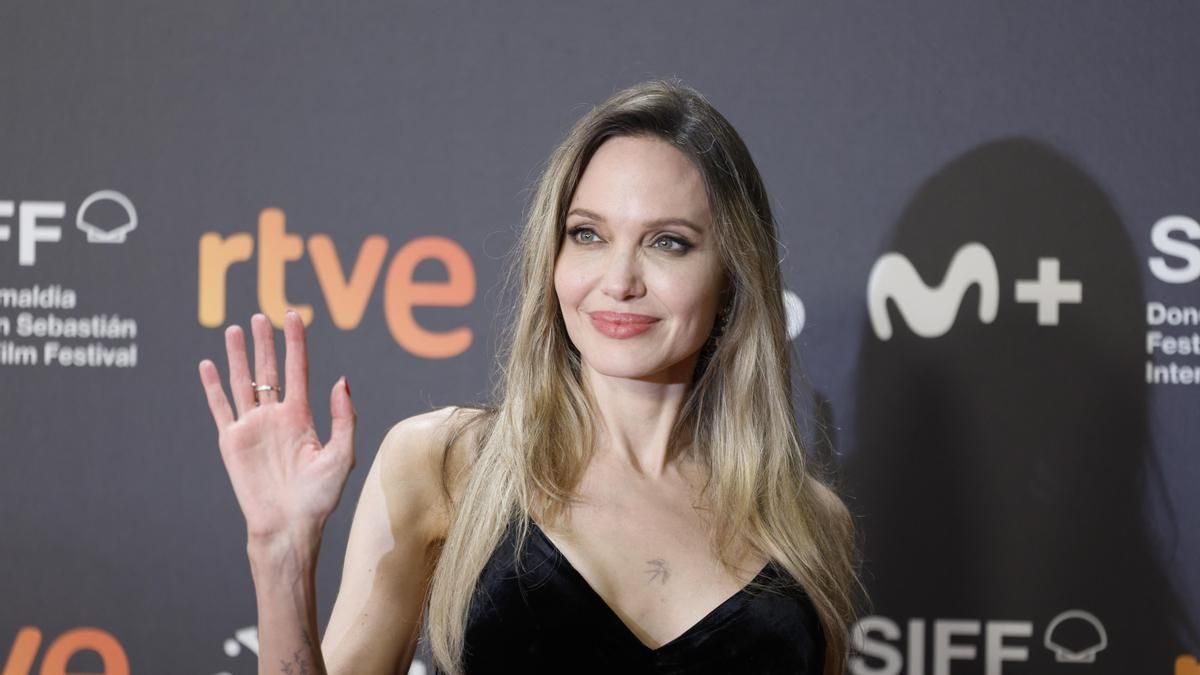 Angelina Jolie, en su llegada al Festival de San Sebastián