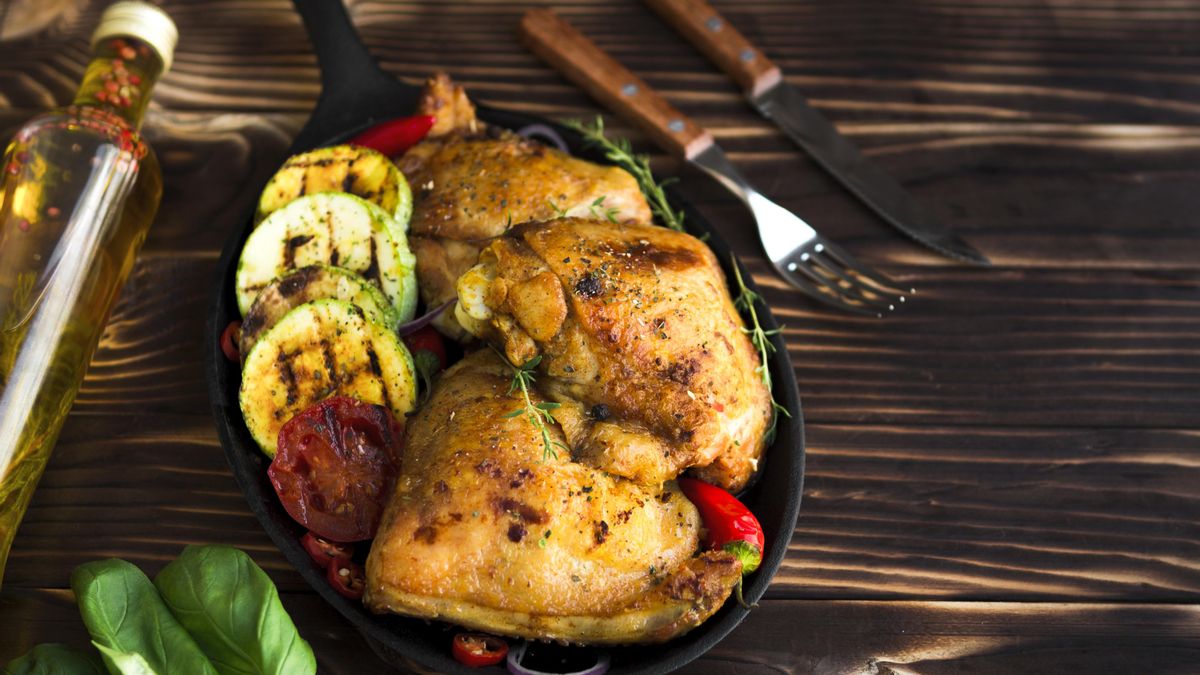 Pollo al limón con oregano