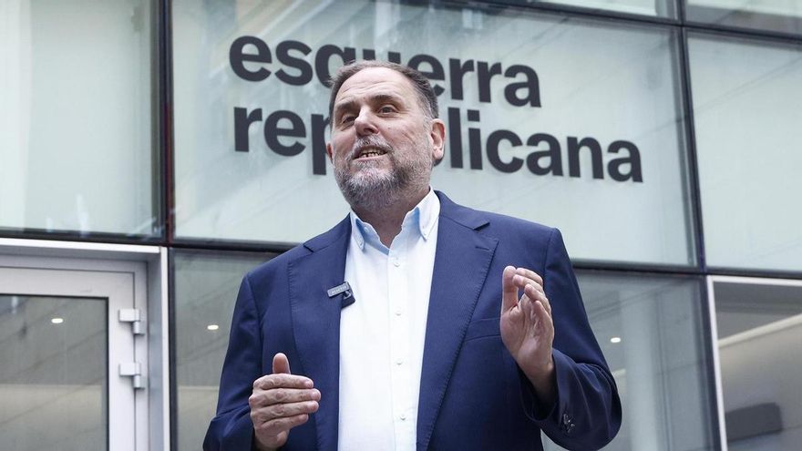El presidente de Esquerra Republicana de Catalunya (ERC), Oriol Junqueras, el 13 de noviembre de 2025.