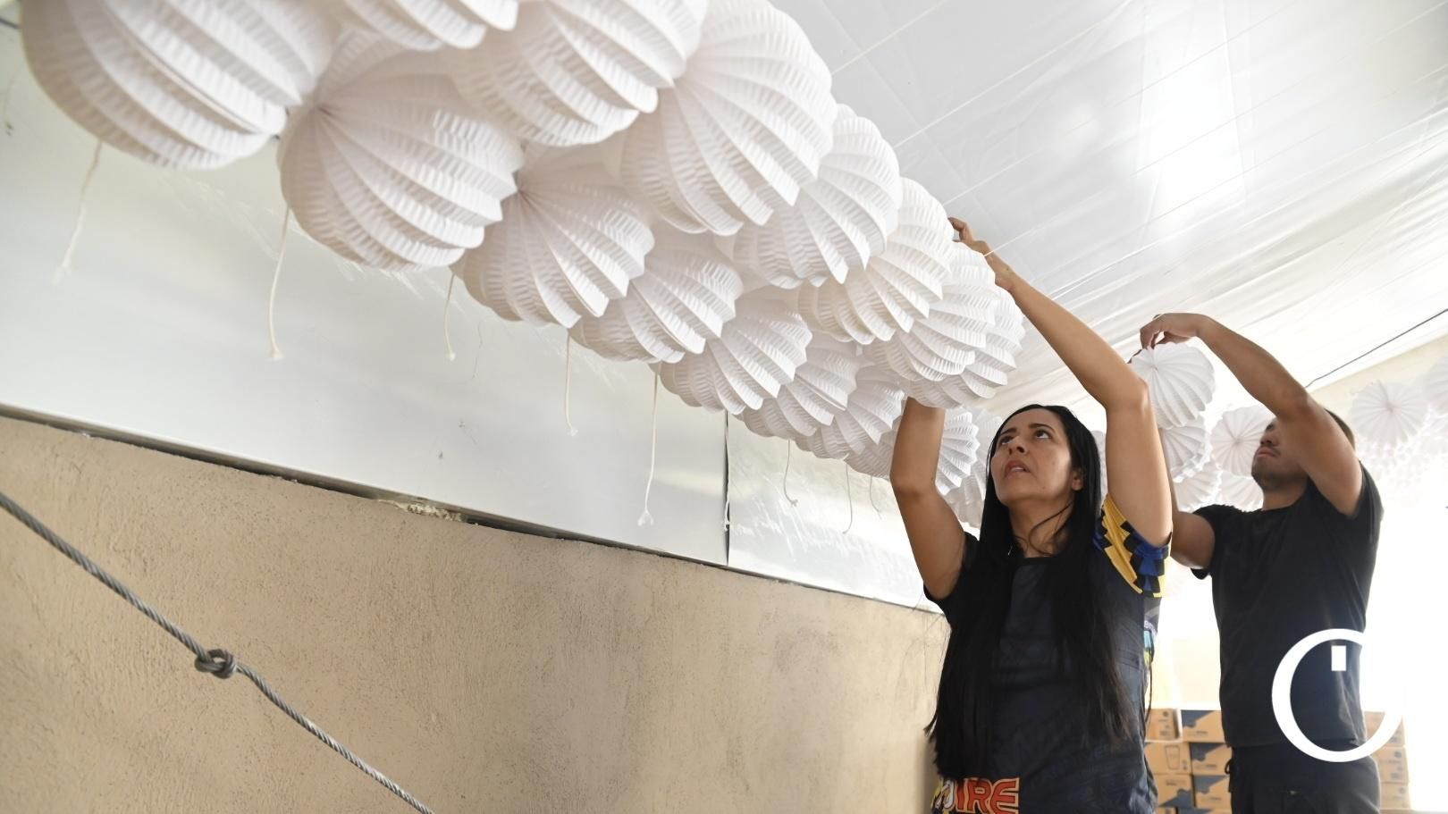 Montaje de la feria de Córdoba