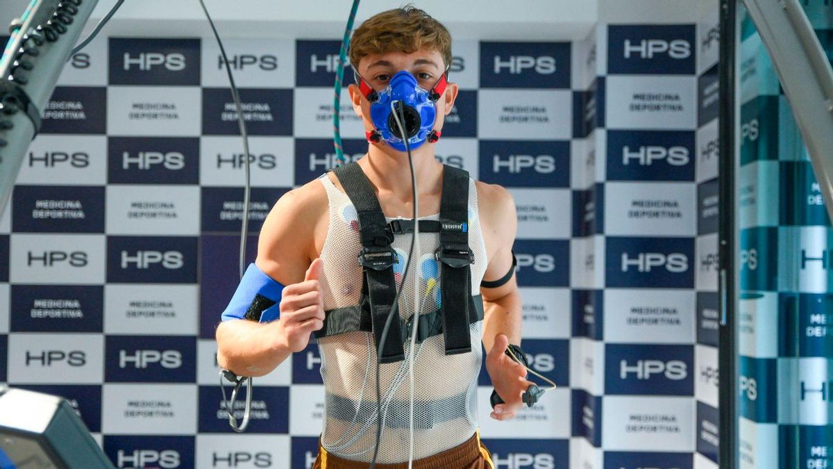 Lorenzo Amatucci durante su reconocimiento médico como jugador de la UD Las Palmas