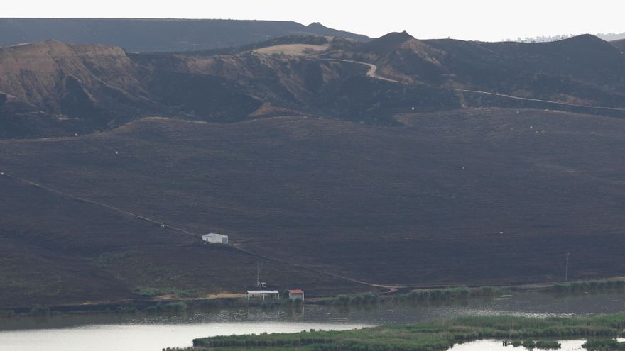Controlado incendio de Barrancas de Burujón (Toledo), que obligó a desalojar a 33 personas