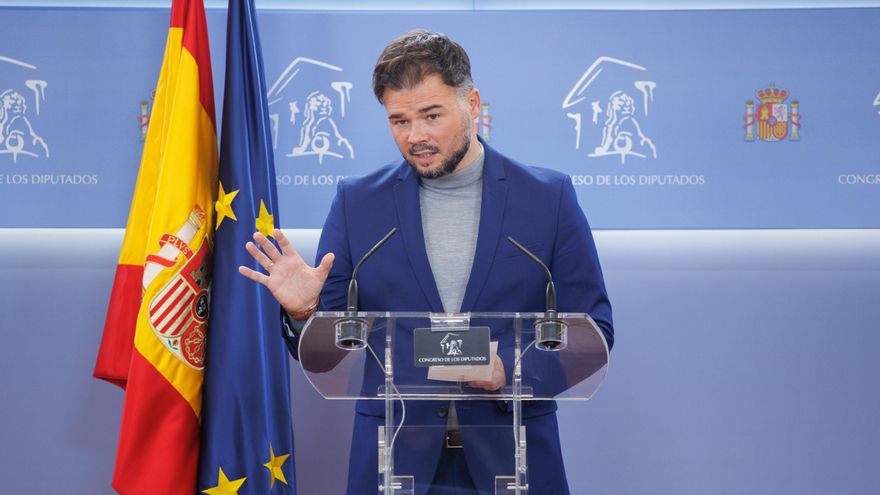 El portavoz de ERC en el Congreso de los Diputados, Gabriel Rufián.