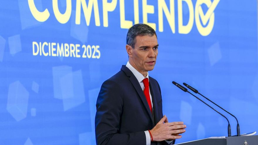 El presidente del Gobierno, Pedro Sánchez, comparece para efectuar un balance del curso político y presentar el informe periódico de rendición de cuentas Cumpliendo.