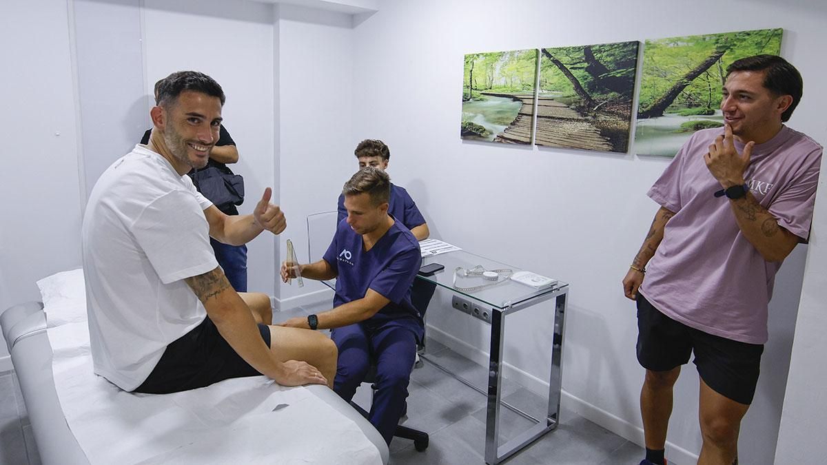 Los jugadores del Córdoba CF se someten a pruebas de fuerza en la clínica Ergodinámica
