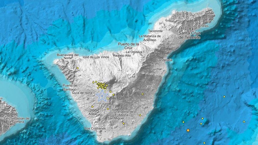 Otros 25 terremotos en Tenerife este sábado, uno de magnitud 2