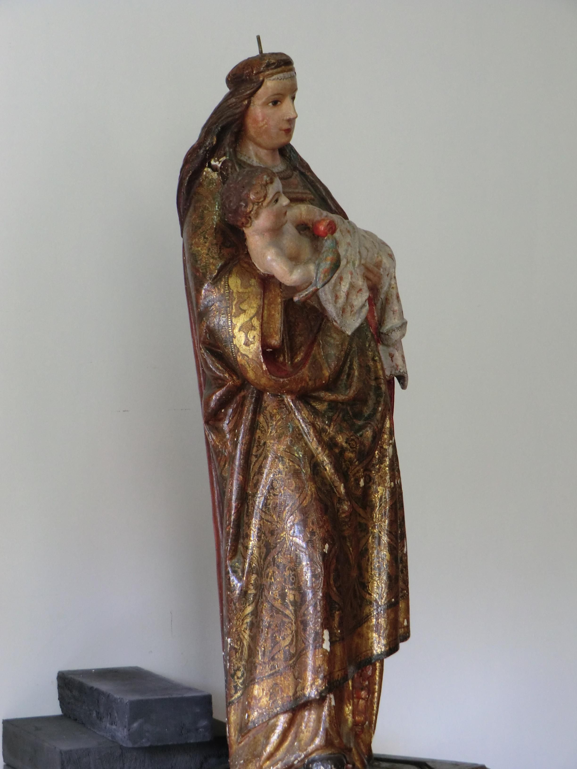 Nuestra Señora de Candelaria (Tijarafe), en el Taller de Restauración del Cabildo de La Palma. Año 2014