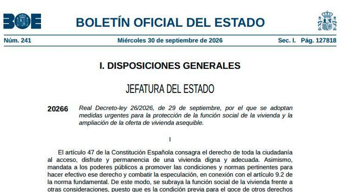 Consulta íntegro el decreto de vivienda del Gobierno aprobado tras el desahucio de Maricarmen y publicado en el BOE