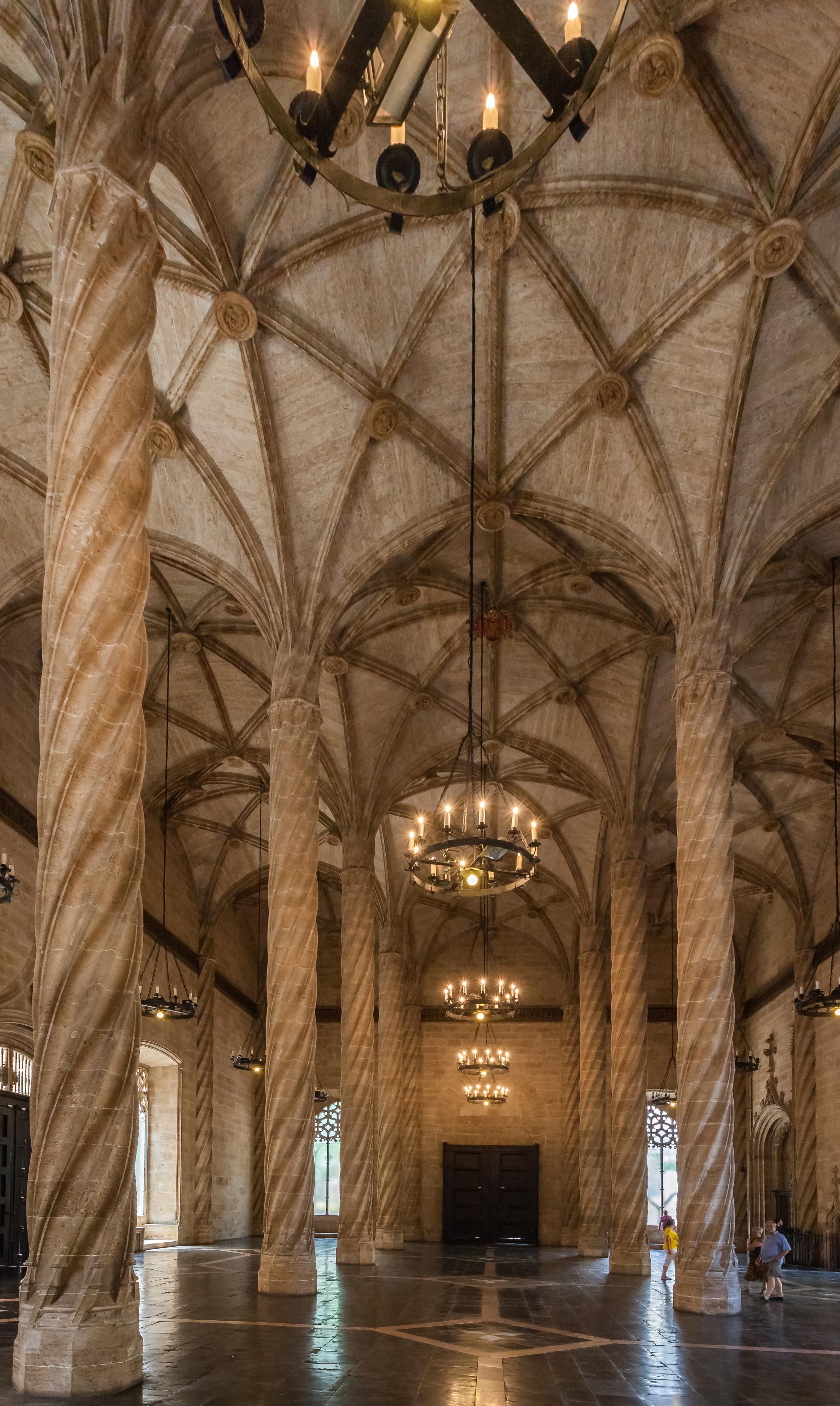 Visión vertical de la lonja de la seda