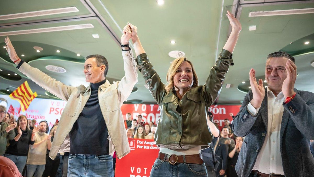 Sánchez entra en campaña en Aragón apelando al "orgullo" de los socialistas y con mensajes en clave nacional