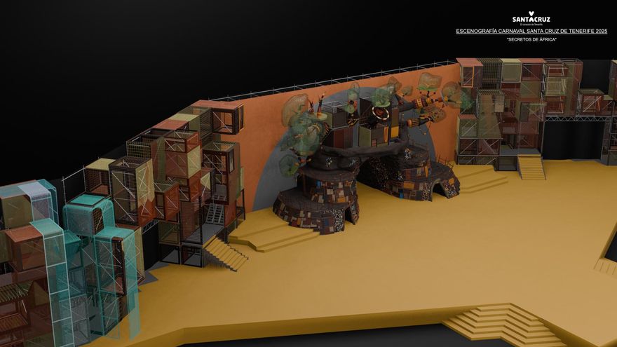 Escenografía del Carnaval de Santa Cruz de Tenerife 2025.