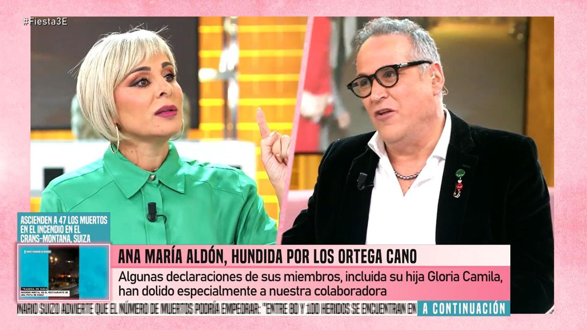 Ana María Aldón y Aurelio Manzano discuten en 'Fiesta'