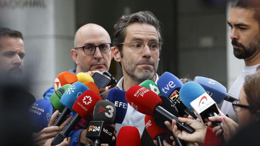 El portavoz del PP, Borja Sémper, este lunes en la Audiencia Nacional.