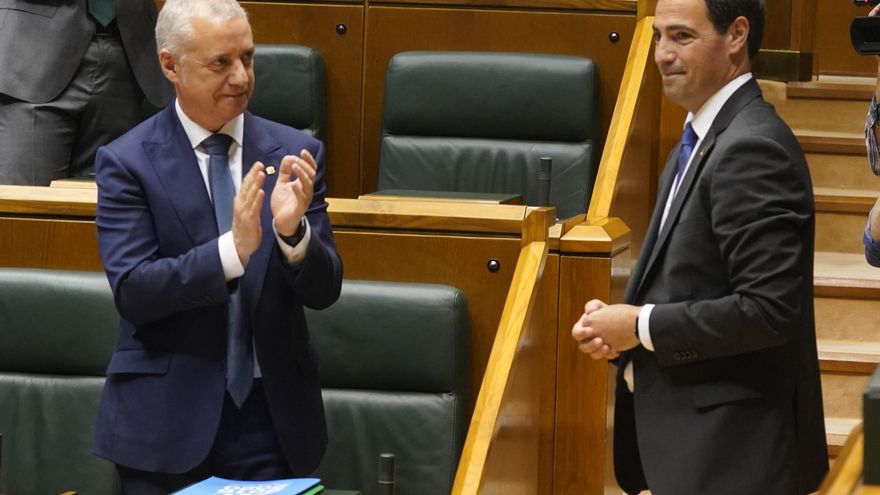 Imanol Pradales toma el relevo de Iñigo Urkullu y se convierte en nuevo lehendakari con mayoría absoluta