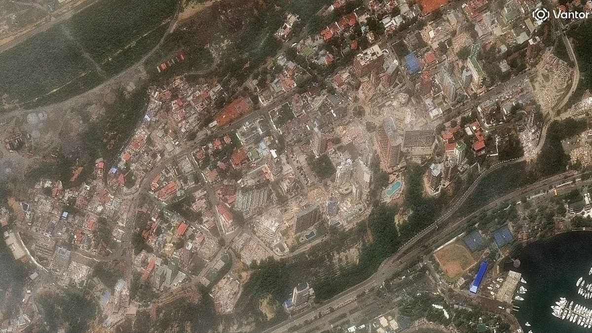 Las imágenes por satélite muestran el antes y el después del terremoto en Venezuela