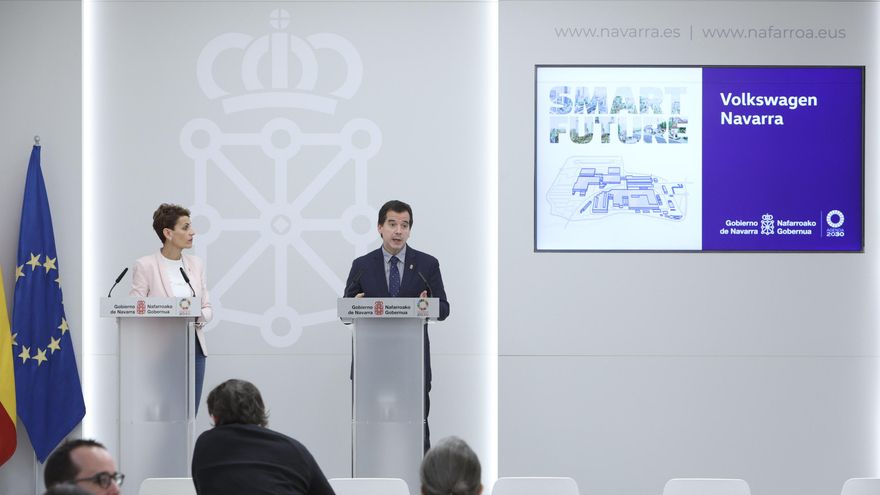 Chivite confía en que la electrificación de Volkswagen Navarra garantizará el empleo de la plantilla y del parque de proveedores