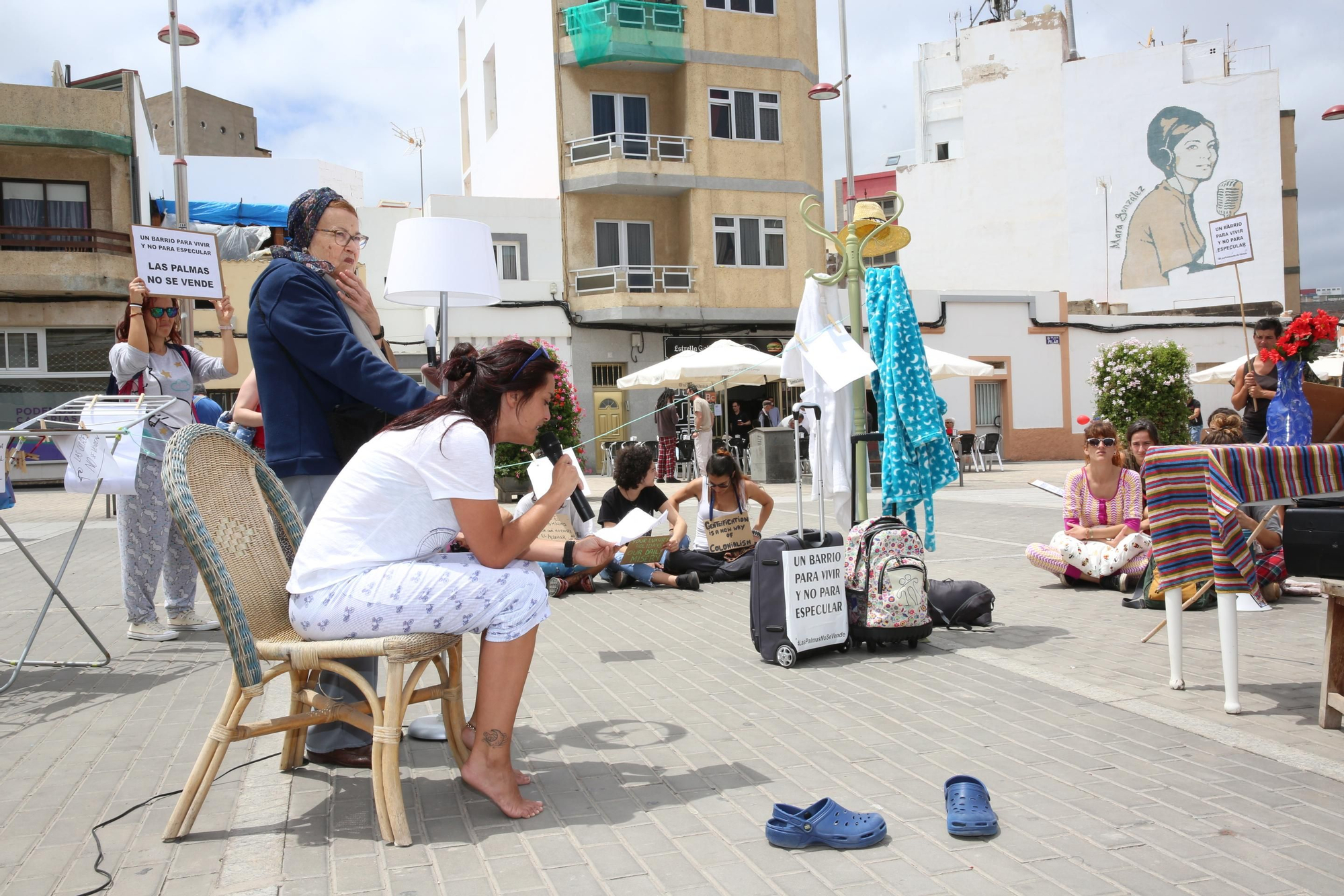 Marcha en Guanarteme para protestar por la turistificación