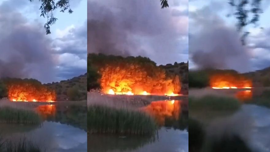 Extinguido el incendio en el Parque Natural de las Lagunas de Ruidera