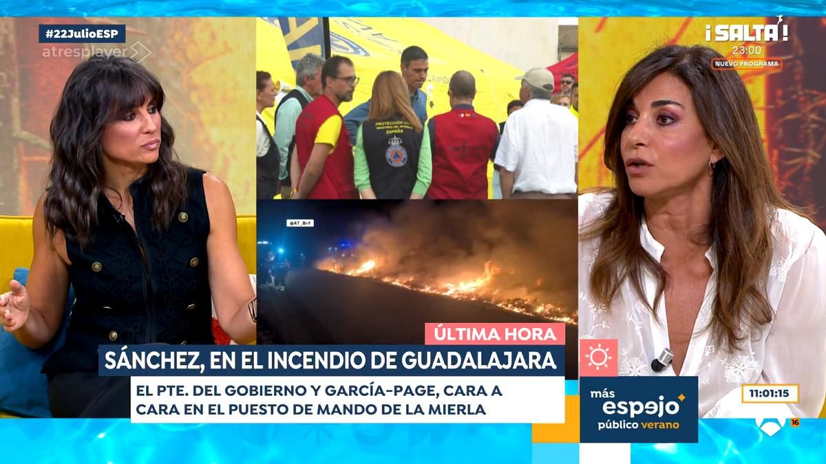 Mariló Montero culpa a Sánchez de "politizar" los incendios y dice que "el cambio climático es una evolución del mundo"