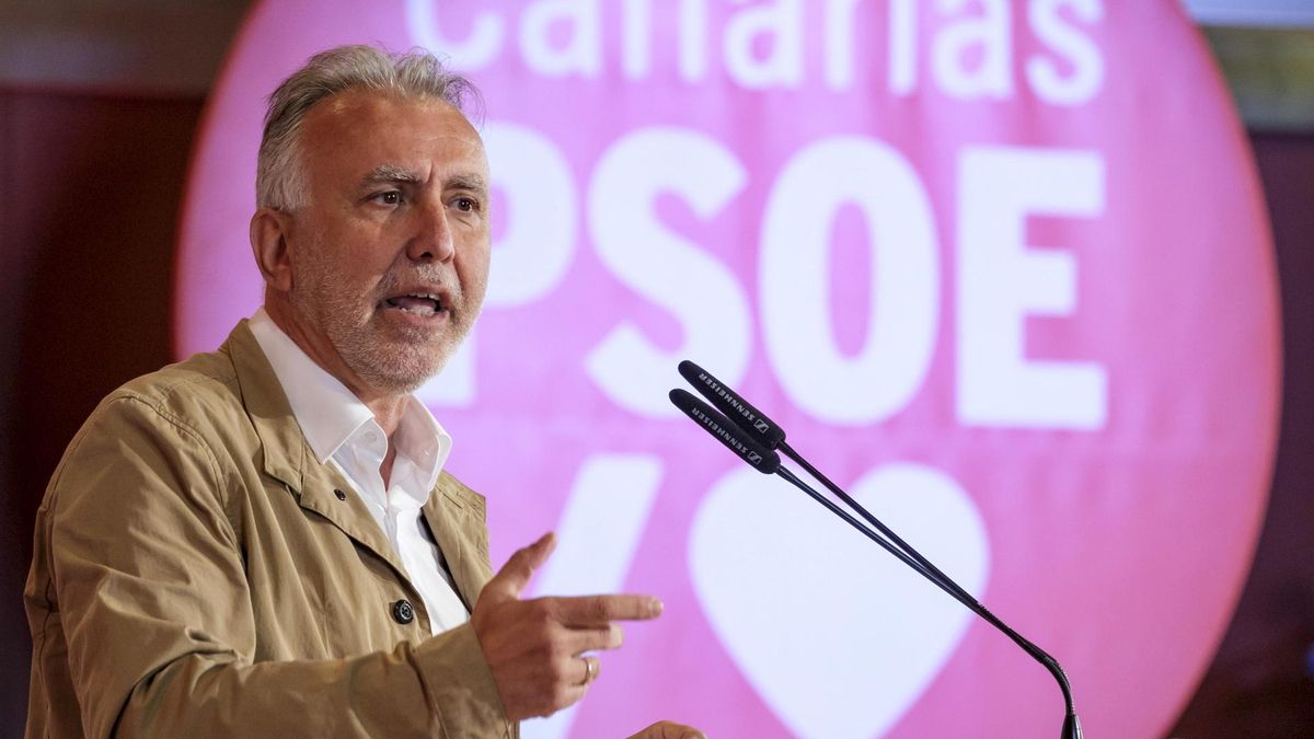 Ángel Víctor torres, en el acto de campaña celebrado este domingo en Las Palmas de Gran Canaria. (EFE)