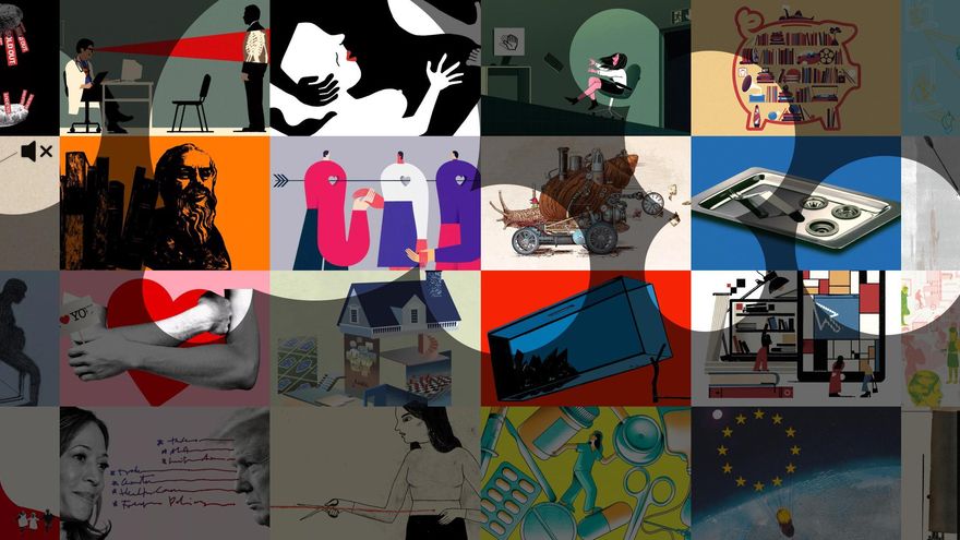 Más que dibujos, luz en las noticias: las ilustraciones de 2024 en elDiario.es
