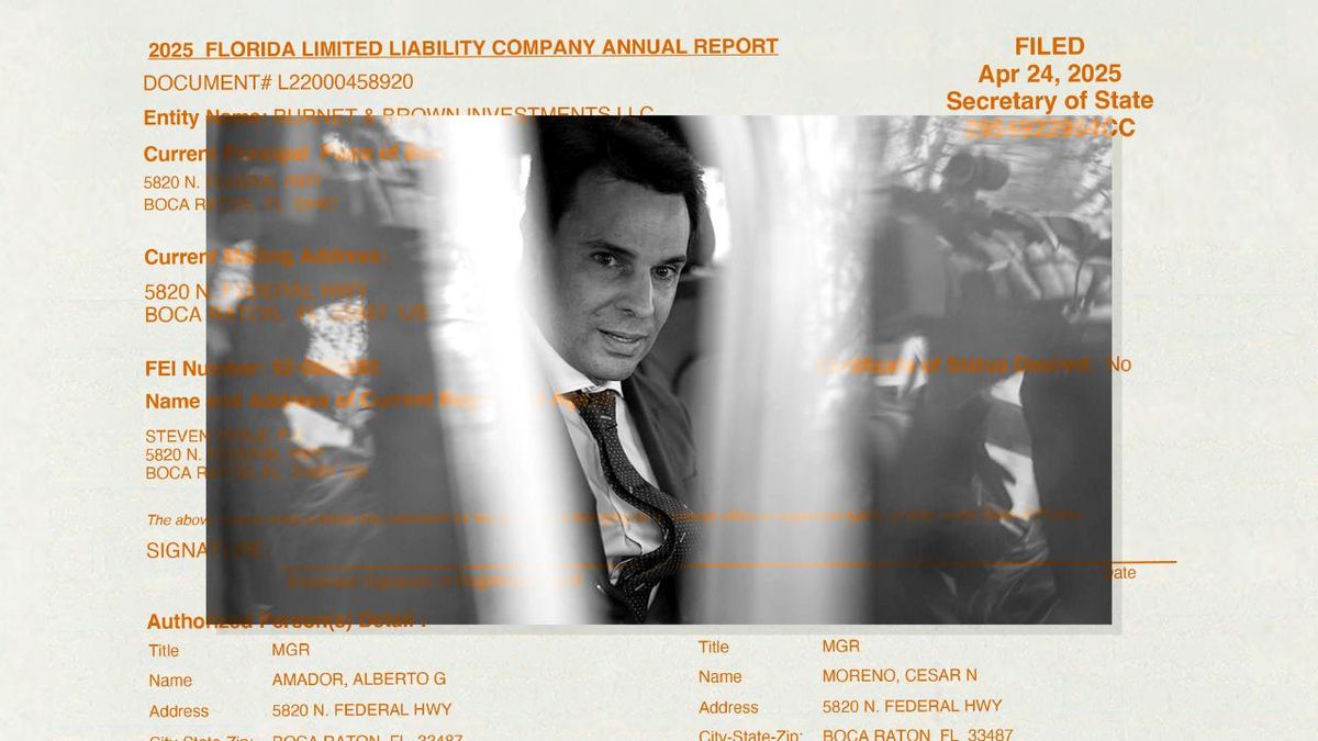 Burnet & Brown, la empresa de la pareja de Ayuso en Florida que remite a su identidad falsa en Quirón