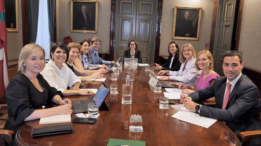 Imagen del primer Consejo de Gobierno de Bizkaia.